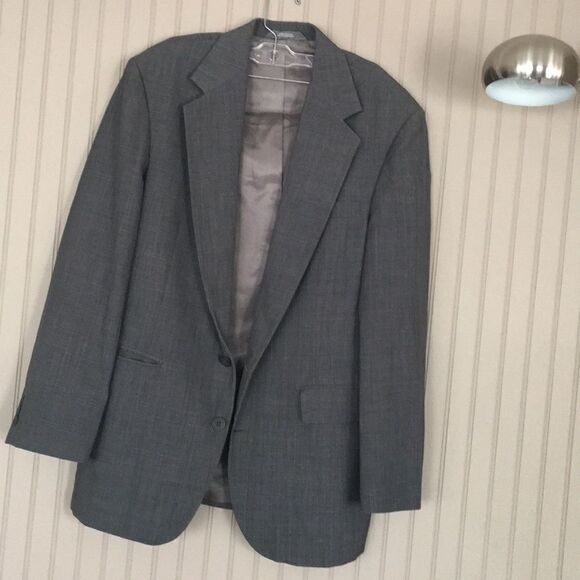 Vintage Imperial by Haggar Grey Suit Jacket - Picture 1 of 16